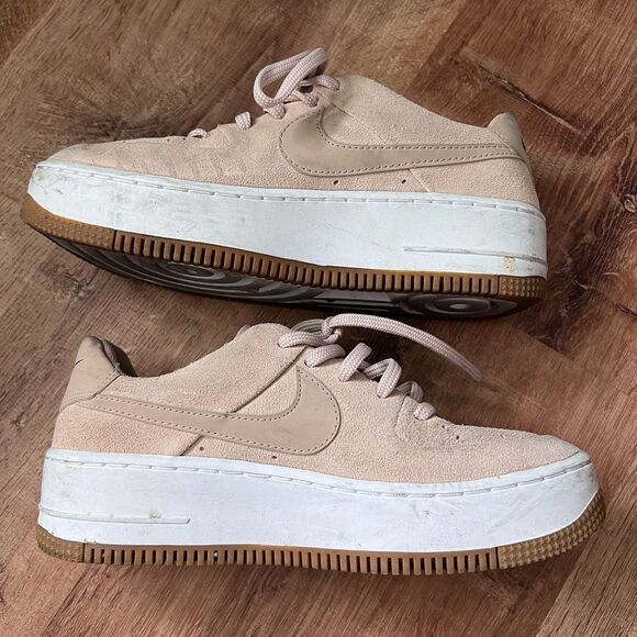 Nike Air Force 1 Sage Low Particle Shoes Lift Sneakers Womens Sz 7.5 Beige Pink - Picture 6 of 9